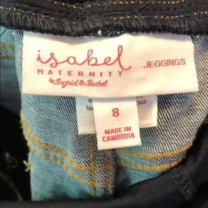 Isabel Maternity by Ingrid & Isabel Jeans - Cropped Distressed Denim Maternity Jegging Isabel Maternity by Ingrid & Isabel Jeans - Cropped Distressed Denim Maternity Jegging